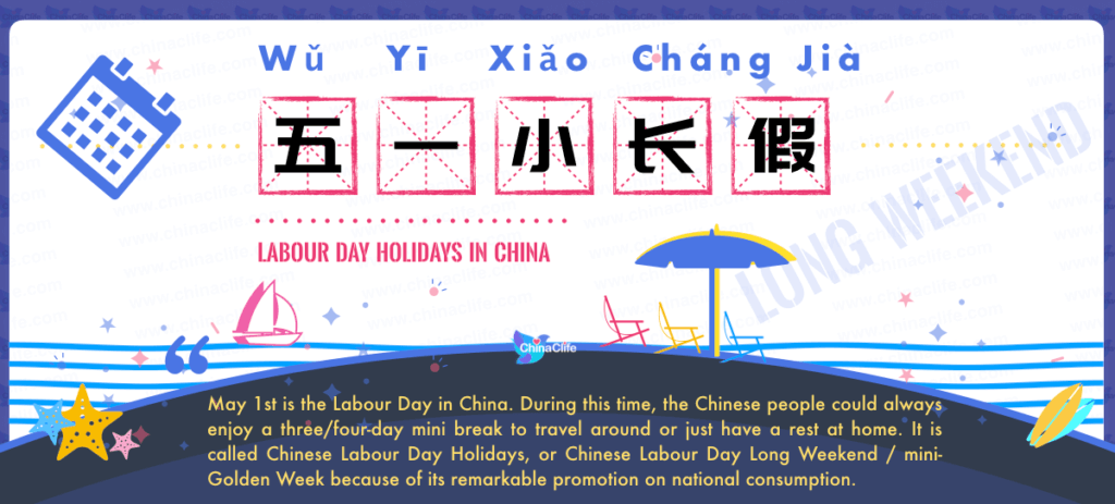 Say China's Labor Day Holidays in Chinese, Chinese labour day long weekend holidays, labour day holidays in China
